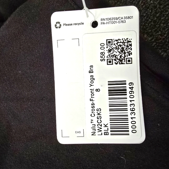 lululemon athletica Black Sports Bra Size 8 - Picture 2 of 6